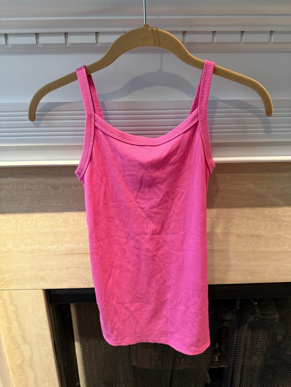 No Boundaries Pink Ribbed Tank Top